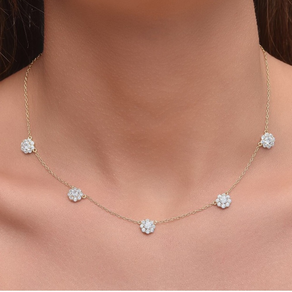 Flower Cluster Necklace